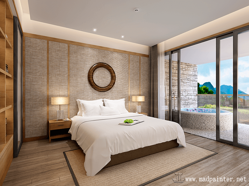 Hotel interior rendering